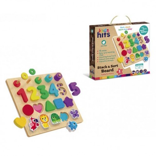 Деревянная игрушка "Пазл-вкладыш: Stack & Sort Board" (Kids hits)