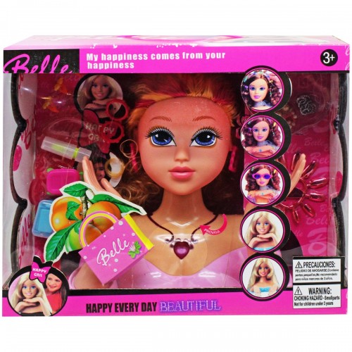 Лялька-Голова для зачісок рожева (MiC)