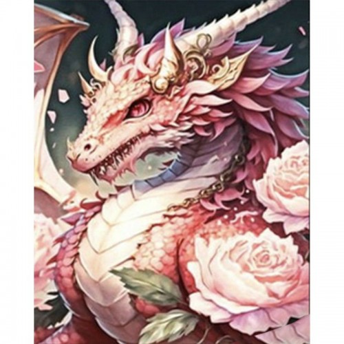 Алмазная мозаика "Цветочный дракон" 40х50 см (Strateg)