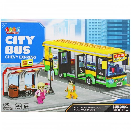 Конструктор "City Bus", 416 деталей (Jun Da Long Toys)