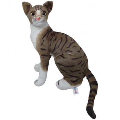 Мягкая игрушка "Большая кошка", коричневая (40 см) (LUMO)