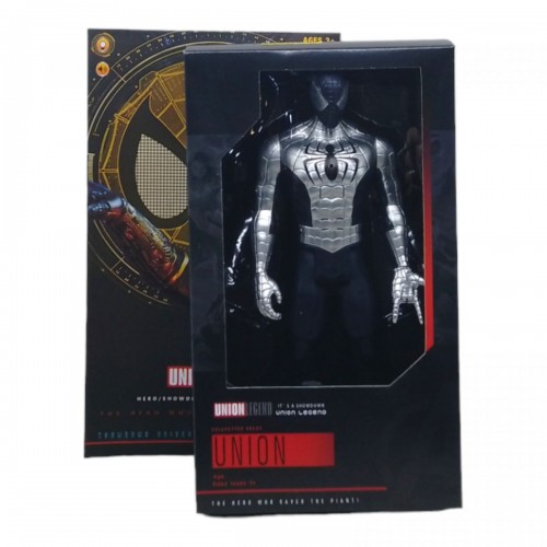 Фигурка супергероя "Спайдермен" (черный+серебро), 27 см (MiC)