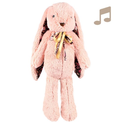 Мʼяка іграшка музична "Зайка Вікі" (рожева) 45 см (Копиця)