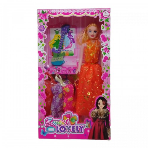 Кукла "Sweet and lovely", оранжевое платье (MiC)