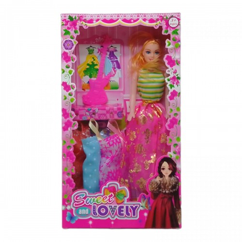 Кукла "Sweet and lovely", розовая юбка вид 2 (MiC)