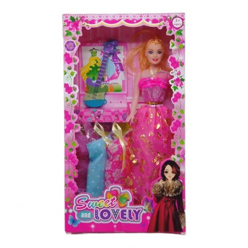 Кукла "Sweet and lovely", розовое платье вид 1 (MiC)