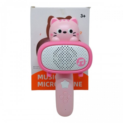 Микрофон-колонка "Котик", розовый (MiC)