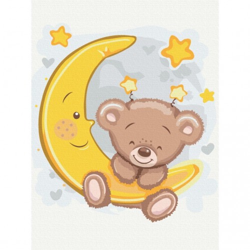 Картина за номерами "Ведмедик на місяці" ★★ (Brushme)