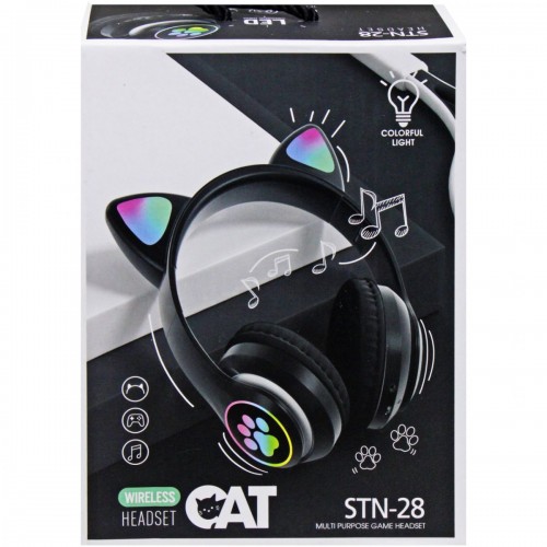 Беспроводные наушники "Cat headset" (черный) (MiC)