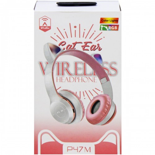 Бездротові навушники "Cat Ears" (рожевий) (MiC)