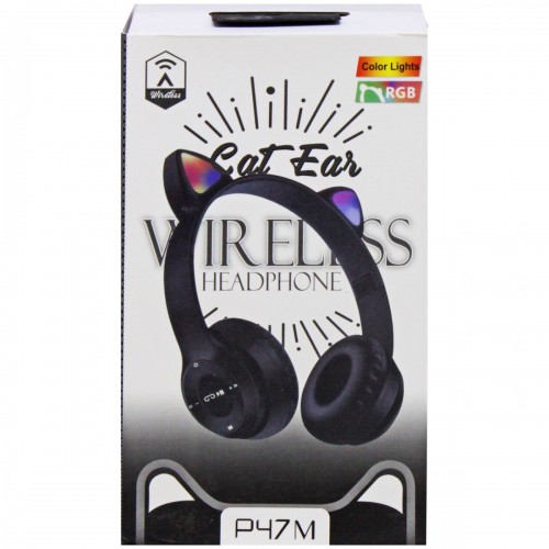 Беспроводные наушники "Cat Ears" (черные) (MiC)