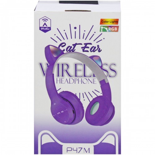 Беспроводные наушники "Cat Ears" (фиолетовые) (MiC)