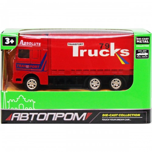 Машинка металопластикова "Автопром: Вантажівка", червона (Автопром)