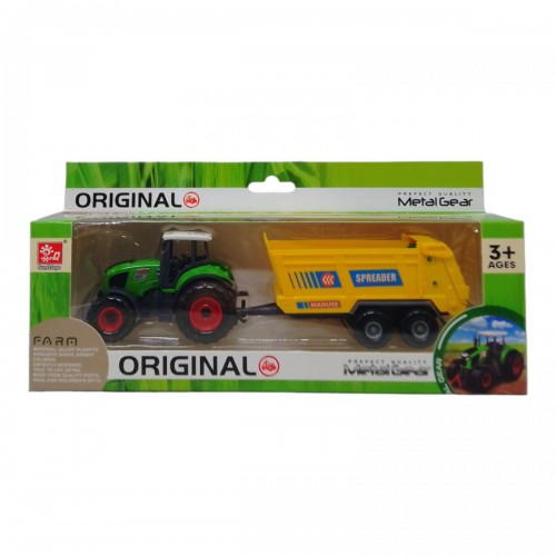 Трактор металевий з причепом (вид 1) (SunQ toys)