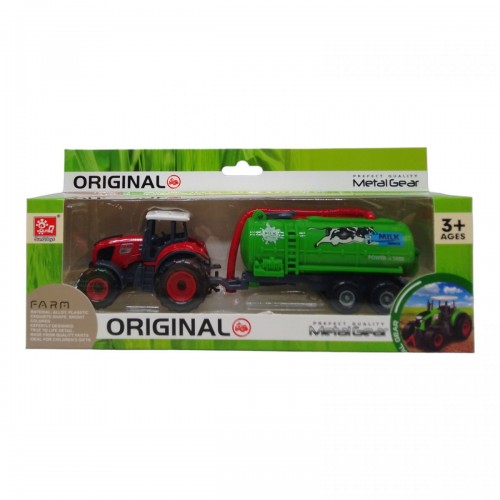 Трактор металлический с прицепом (вид 2) (SunQ toys)