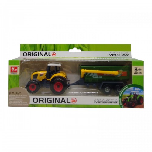 Трактор металлический с прицепом (вид 3) (SunQ toys)