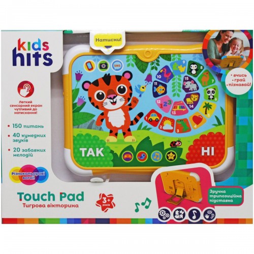 Планшет "Touch Pad: Тигровая викторина" (укр) (Kids hits)