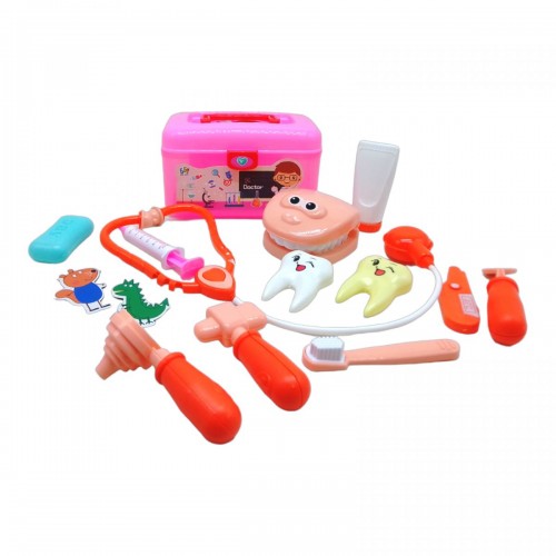 Набор доктора "Стоматолог" в чемоданчике (розовый) (MiC)