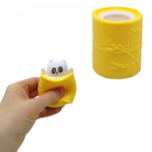 Іграшка-антистрес "Панда в бочці" (жовтий) (MiC)