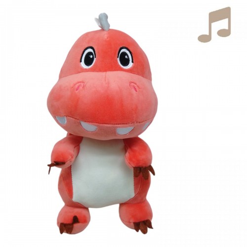 Мʼяка музична іграшка "Дракоша Фредді", 28 см, рожевий (Копиця)
