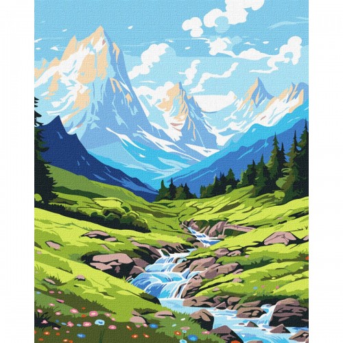 Картина за номерами "Літо в горах" (Ідейка)