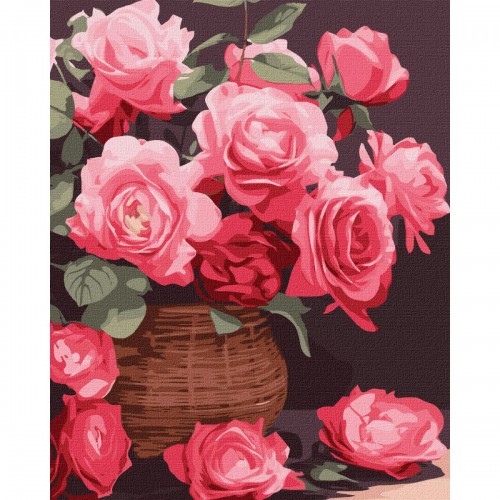 Картина по номерам "Красочные розы" (Ідейка)