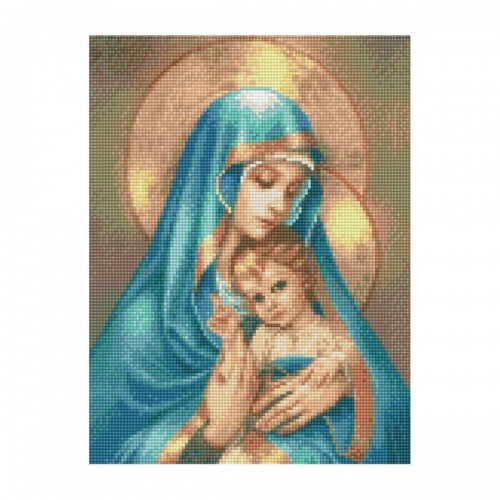 Алмазная мозаика "Богородица с ребенком" 30х40 см (Strateg)