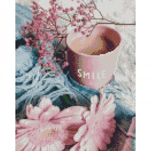 Алмазная мозаика "Чашка Smile" 30х40 см (Strateg)
