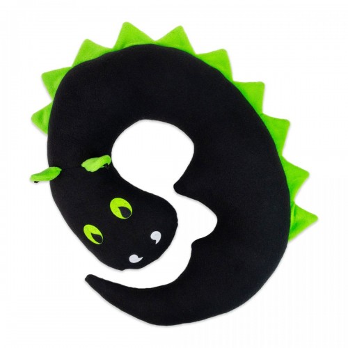 Мягкая подушка "Дракон Мякуша", черно-зеленый (Strateg)