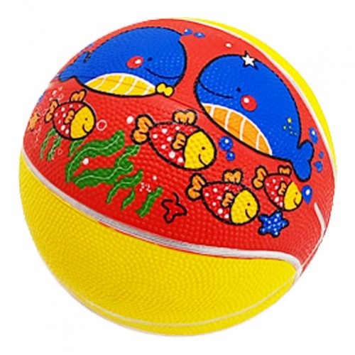 Мяч баскетбольный детский, d=19 см (желтый) (MiC)