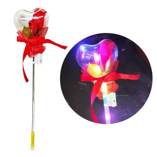 Палочка-светяшка "Роза в сердце" (36 см) (MiC)