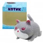 Игрушка-антистресс "Котик", серый (MiC)