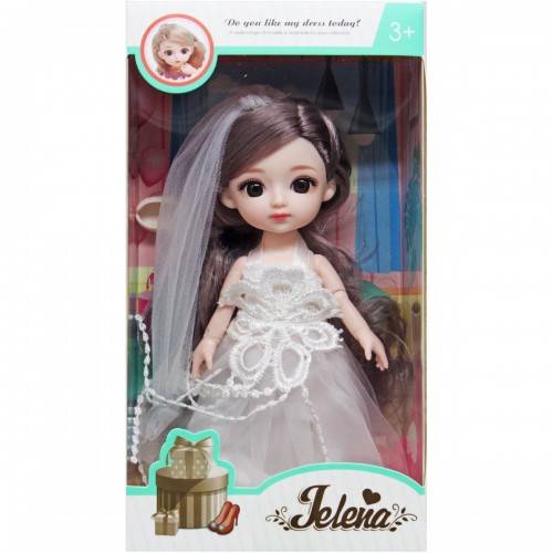 Кукла-невеста "Jelena", 16 см. в белом (MiC)