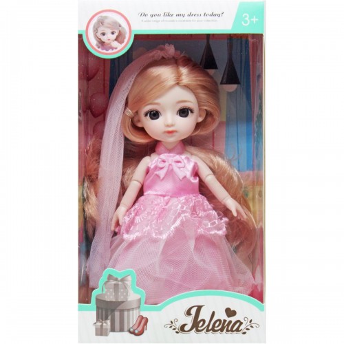 Кукла-невеста "Jelena", 16 см. в розовом (MiC)