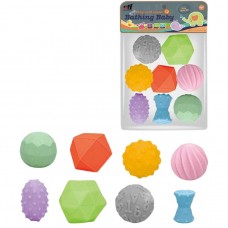 Сенсорные мячики, 9 различных форм и текстур, пискавка