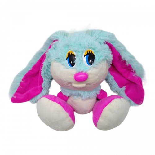 Мягкая игрушка "Зайка-коротышка", 30 см, розовый с голубым (Nikopol)