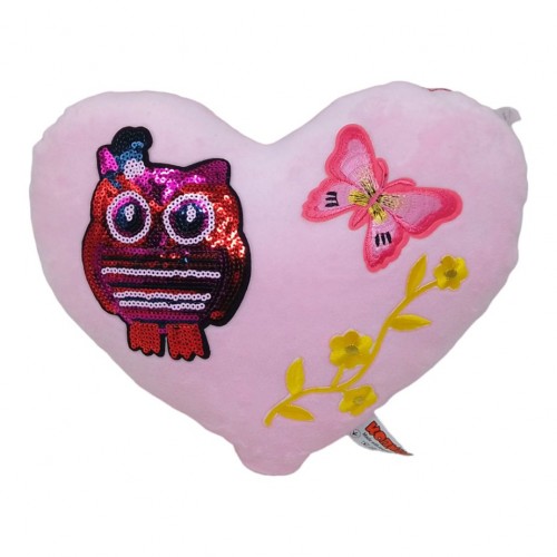 Мягкая игрушка-подушка "Сердце. Совушка" 26,5х22 см (Копиця)