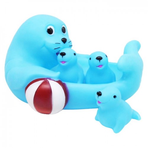 Набір іграшок для ванни "Родина морських котиків" (4 шт) (Bibi Toys)