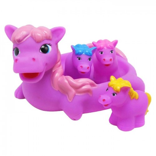 Набір іграшок для ванни "Родина єдинорогів" (4 шт) (Bibi Toys)
