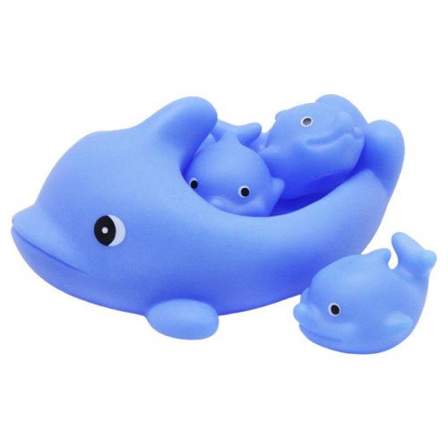 Набір іграшок для ванни "Родина китів" (4 шт) (Bibi Toys)