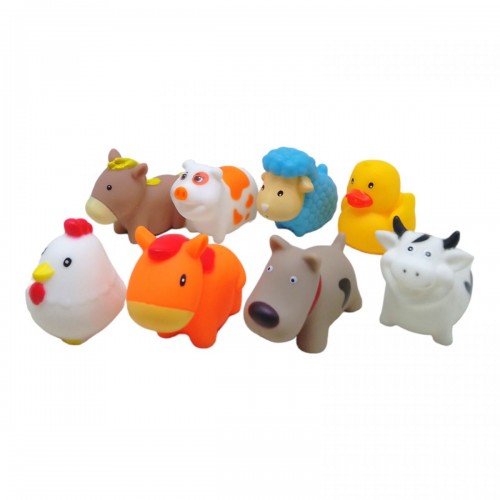 Набір іграшок для купання "Свійські тварини" (8 шт) (Bibi Toys)
