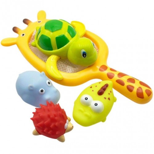 Набор игрушек для ванны "Сачок жираф" (7 элем) (Bibi Toys)