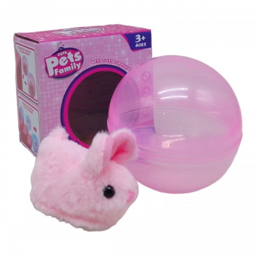 Тваринка інтерактивна в кулі "Pets Family: Кролик" (рожевий) (MiC)