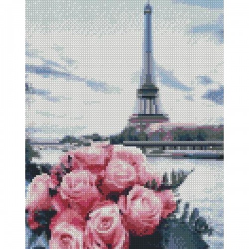 Алмазная мозаика "Розы в Париже" 30х40 см (Strateg)