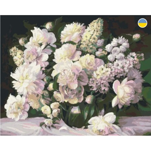 Картина по номерах "Ніжний букет квітів" 40x50 см (Origami)