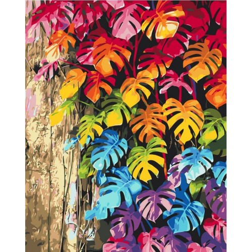 Картина по номерам "Яркие листья" 40x50 см (Origami)