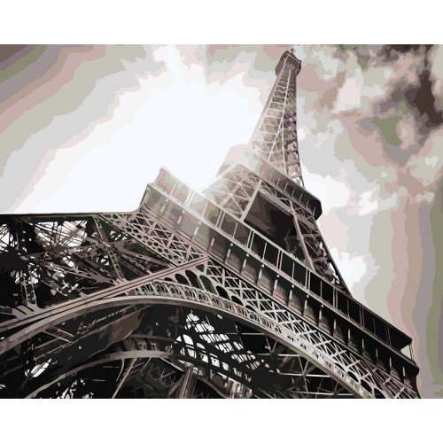 Картина по номерам "Эйфелева башня" 40x50 см (Origami)