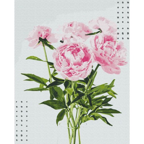 Картина по номерам "Букет розовых пионов" 40x50 см (Origami)