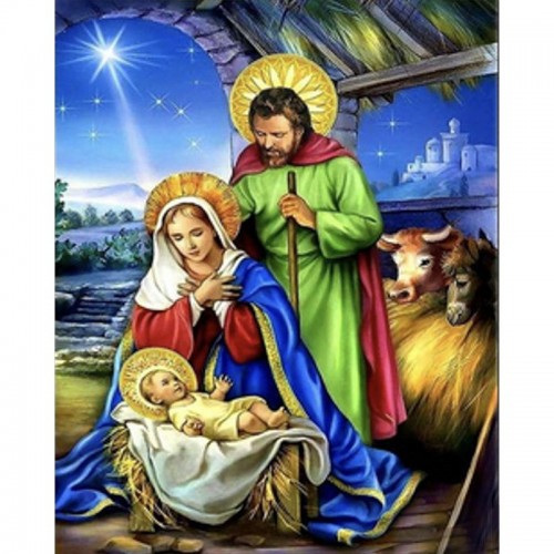 Алмазна мозаїка "Різдво Христове" 40х50 см (Strateg)