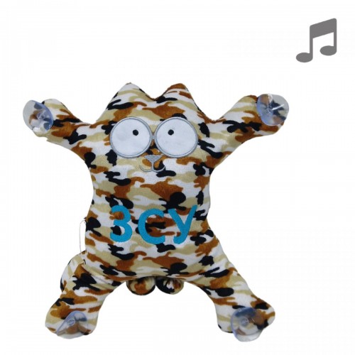 Мʼяка іграшка "Кіт Саймон ЗСУ", патріот, музичний (камуфляж) (Копиця)